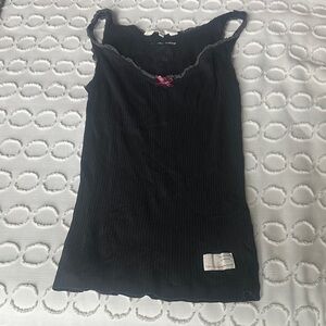 Odd Molly Black top with Pink Accent
